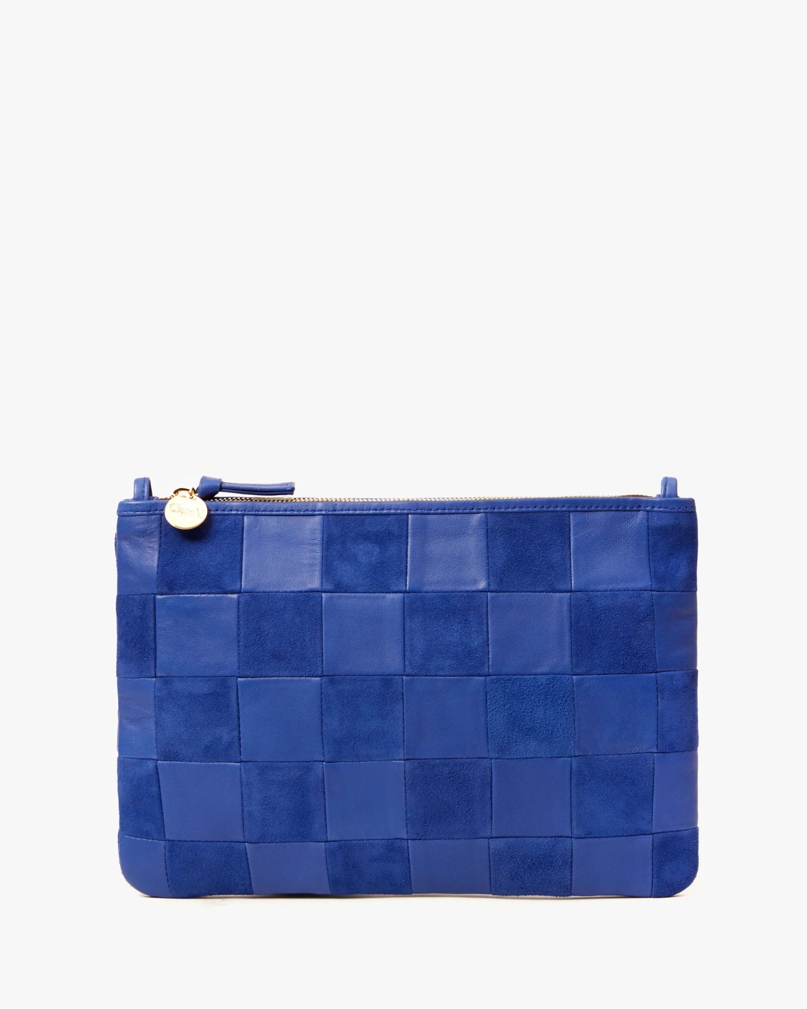 Flat Clutch with Tabs - Nappa & Suede - The Collective Park City