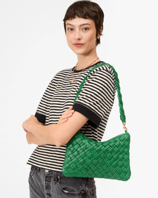 Flat Clutch - Woven Puffy in Fern - The Collective Park City