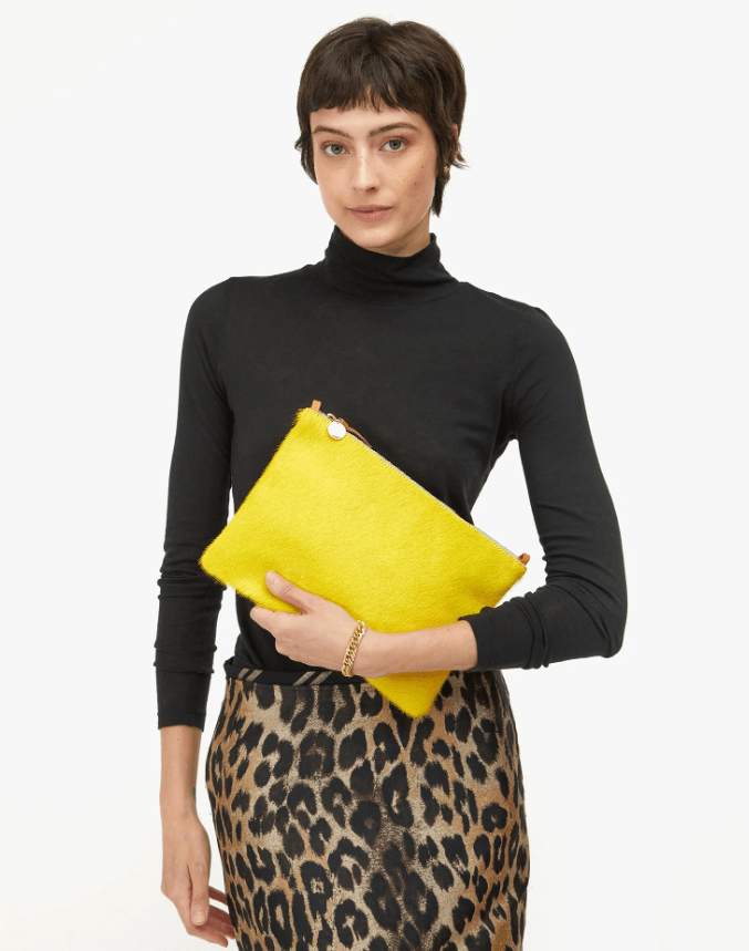 Flat Clutch w/Tabs - Citron - The Collective Park City