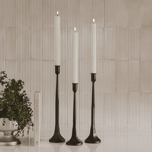 Fluted Taper Candles, Set of 3 - The Collective Park City