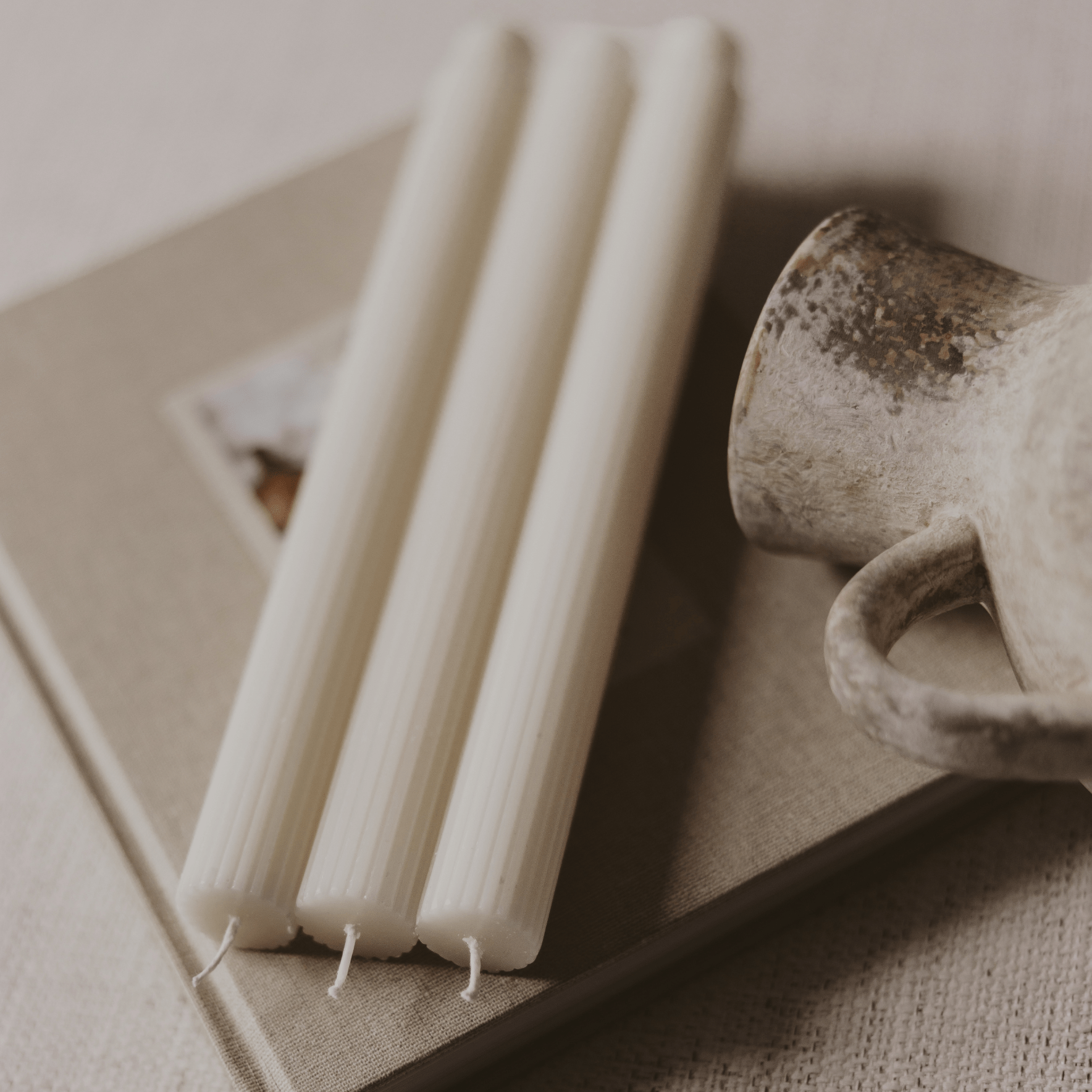 Fluted Taper Candles, Set of 3 - The Collective Park City