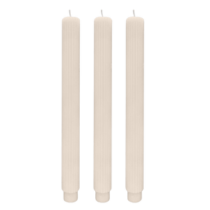 Fluted Taper Candles, Set of 3 - The Collective Park City