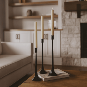 Fluted Taper Candles, Set of 3 - The Collective Park City