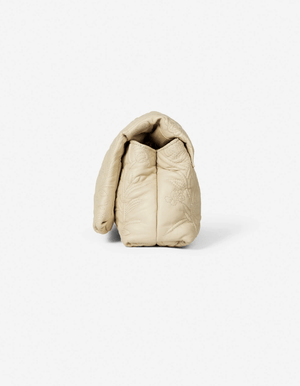 Folucke Leather Clutch Bag - Beige - The Collective Park City