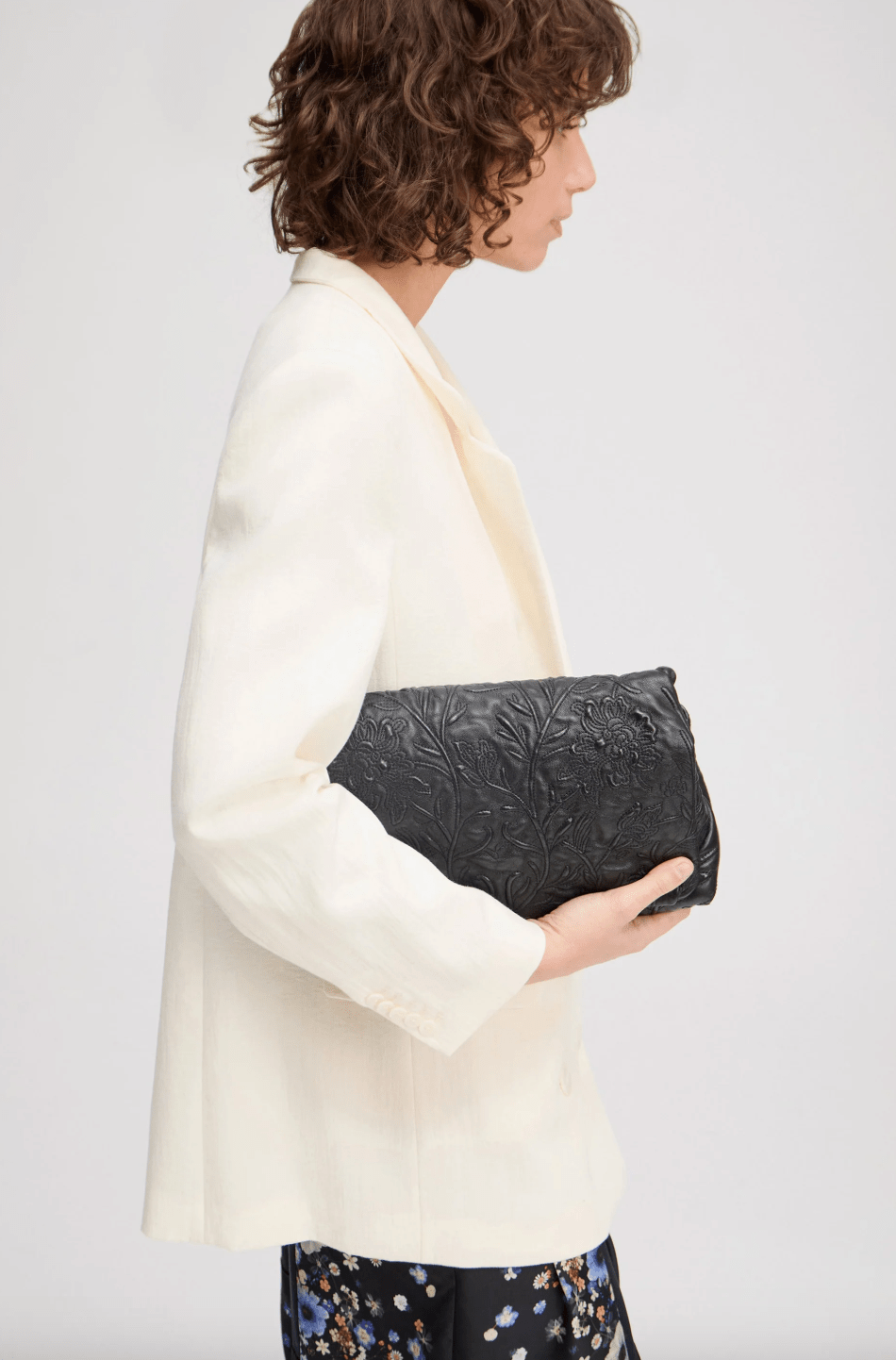 Folucke Leather Clutch Bag - Black - The Collective Park City