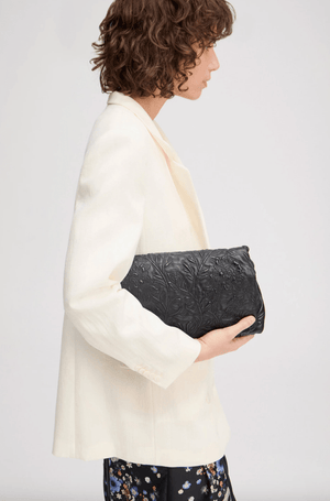 Folucke Leather Clutch Bag - Black - The Collective Park City