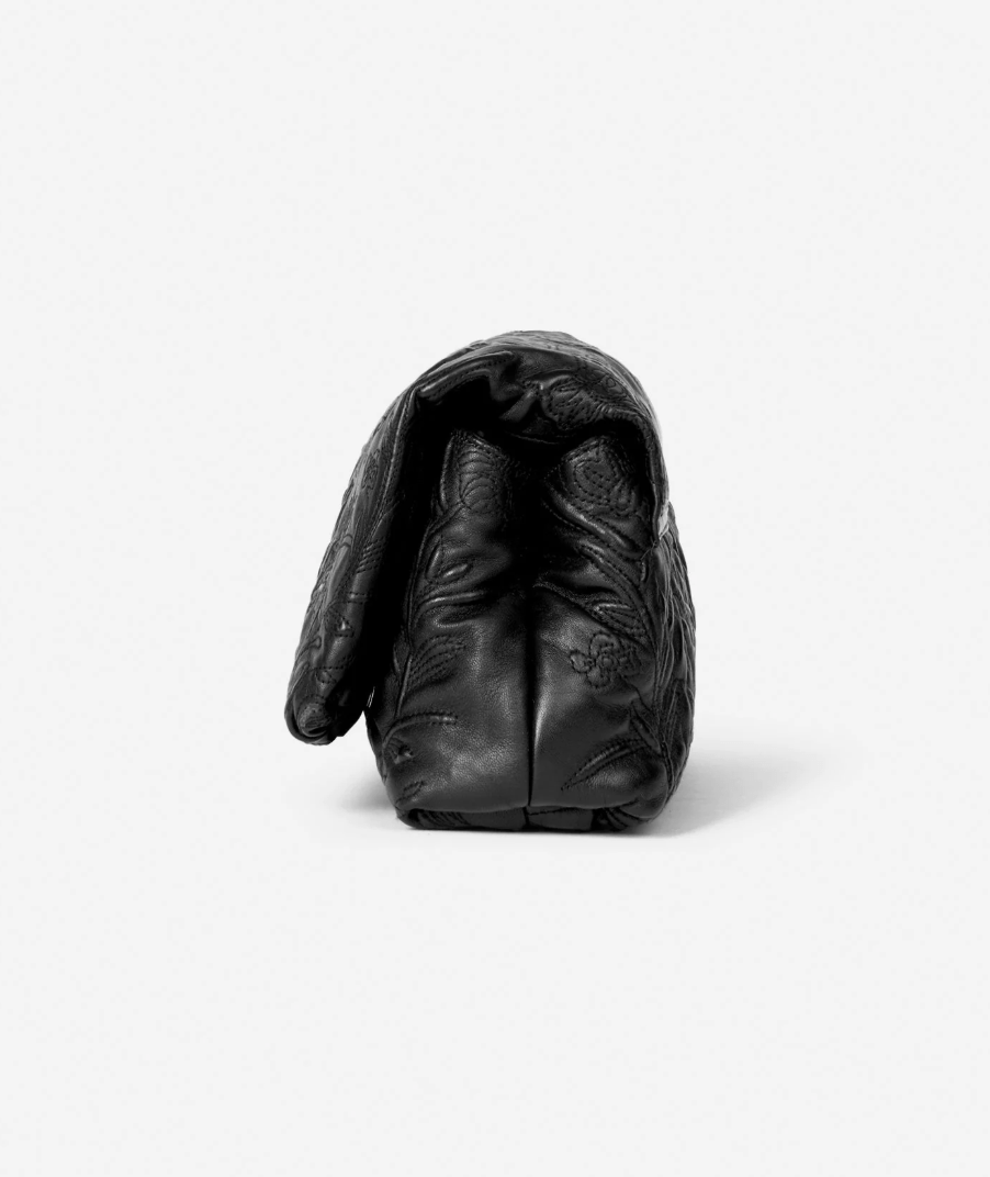 Folucke Leather Clutch Bag - Black - The Collective Park City