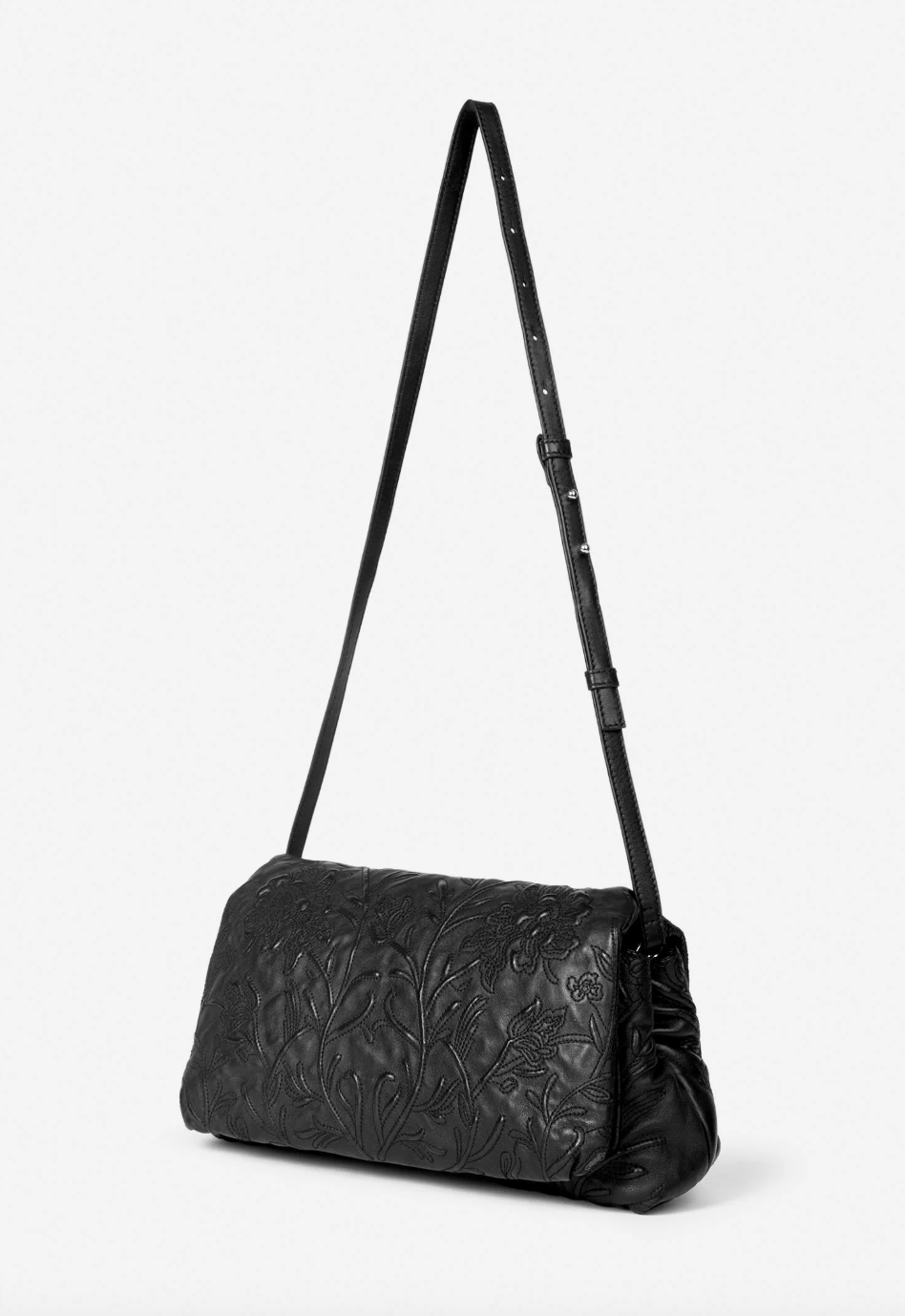 Folucke Leather Clutch Bag - Black - The Collective Park City