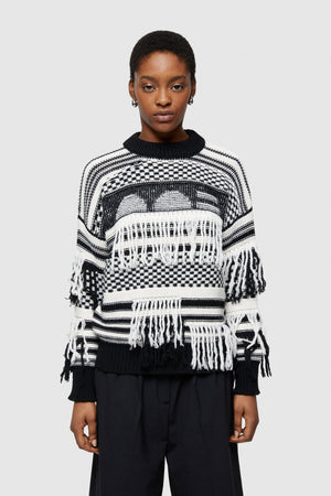 Fringed Alpaca Sweater - The Collective Park City