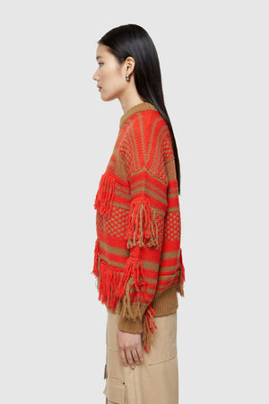 Fringed Alpaca Sweater - The Collective Park City