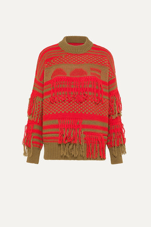 Fringed Alpaca Sweater - The Collective Park City