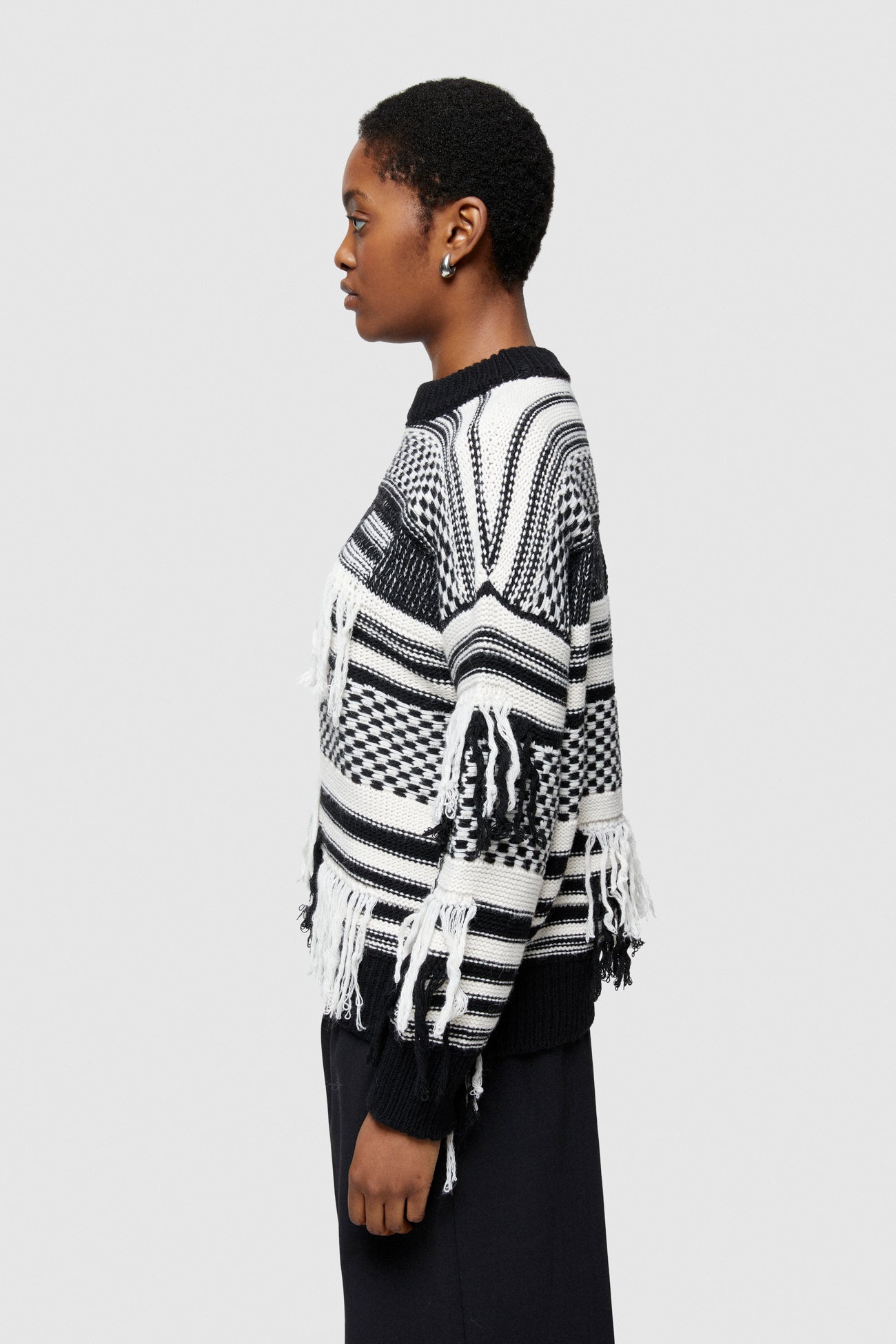 Fringed Alpaca Sweater - The Collective Park City