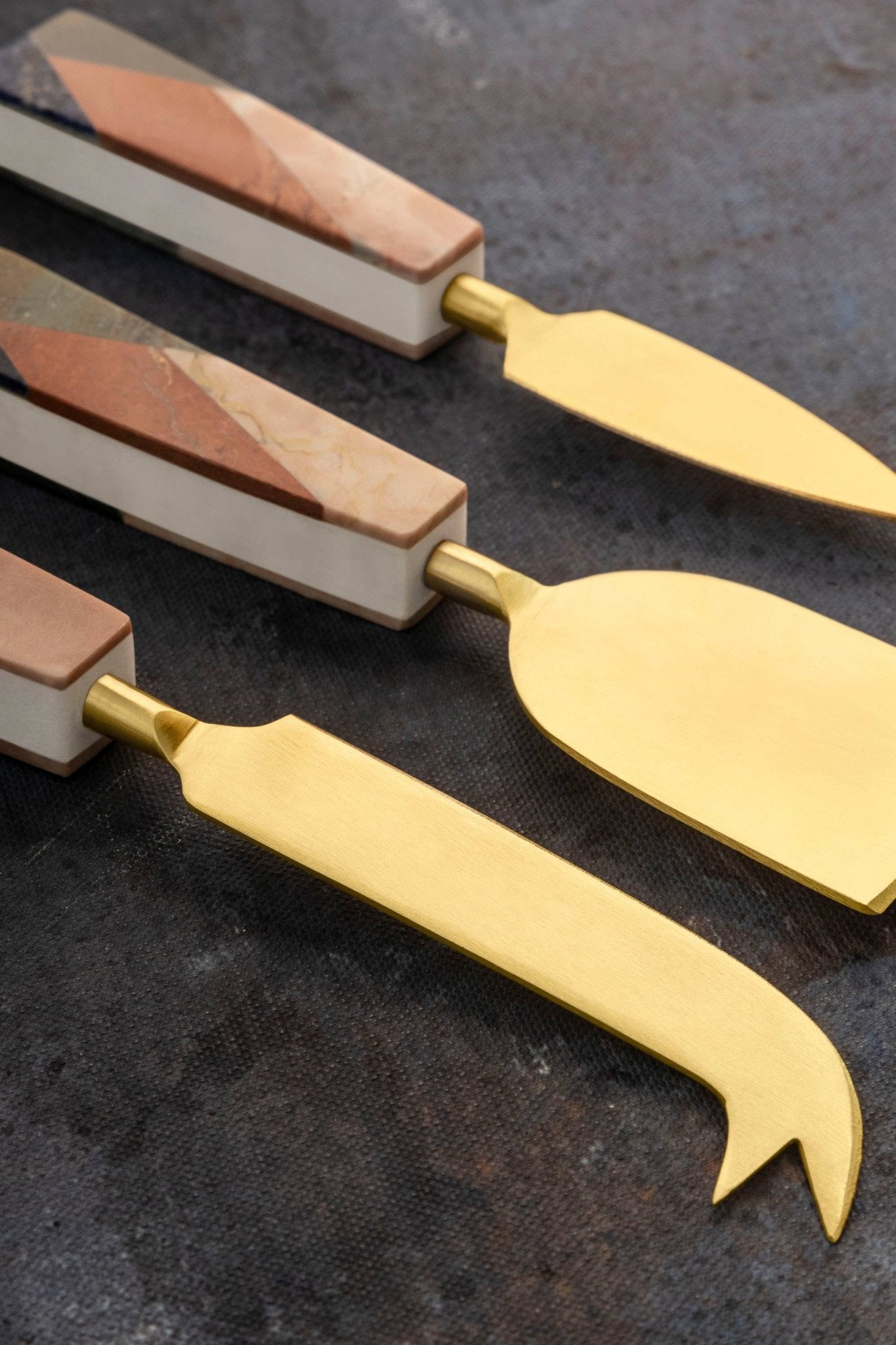 Galicia Marble Cheese Knives / Set of 3 - The Collective Park City