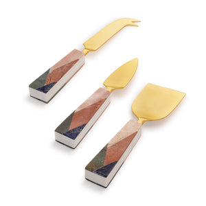 Galicia Marble Cheese Knives / Set of 3 - The Collective Park City