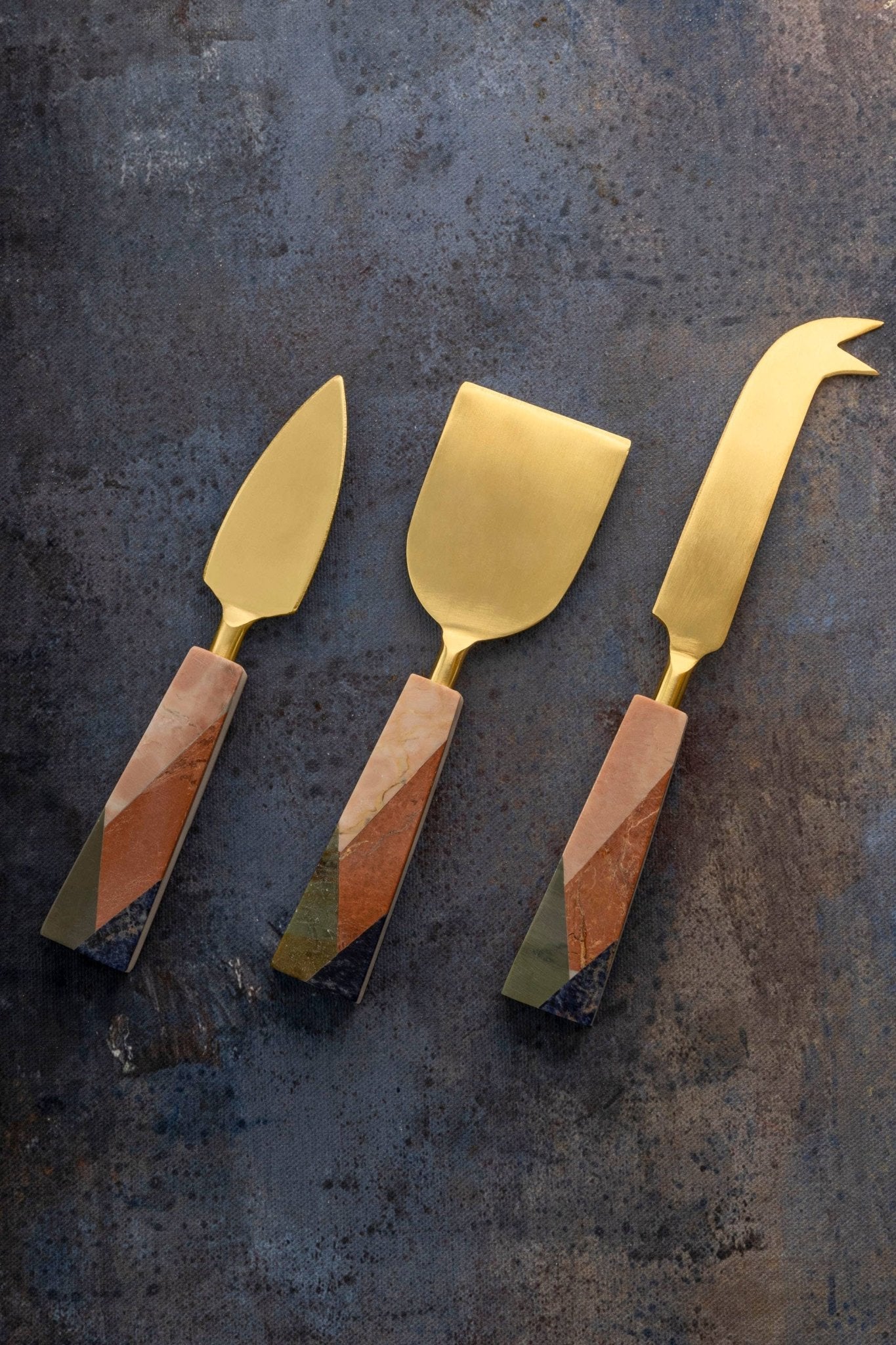 Galicia Marble Cheese Knives / Set of 3 - The Collective Park City