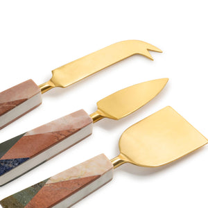 Galicia Marble Cheese Knives / Set of 3 - The Collective Park City