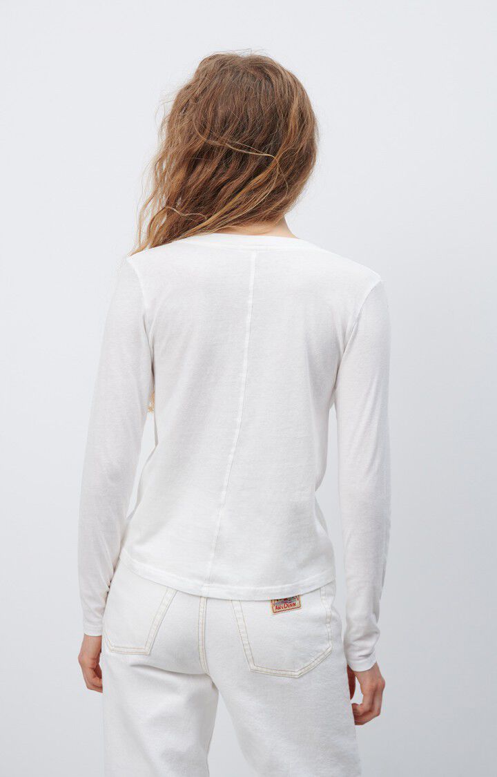 Gamipy Long Sleeve V - Neck Tee - Blanc - The Collective Park City