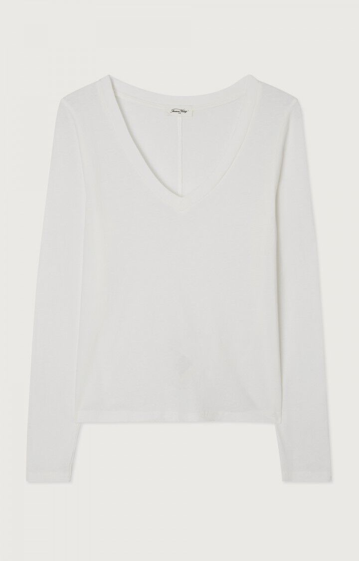 Gamipy Long Sleeve V - Neck Tee - Blanc - The Collective Park City