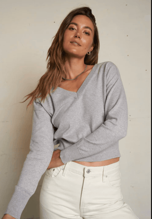 Georgina Cashmere V Neck Sweater - The Collective Park City
