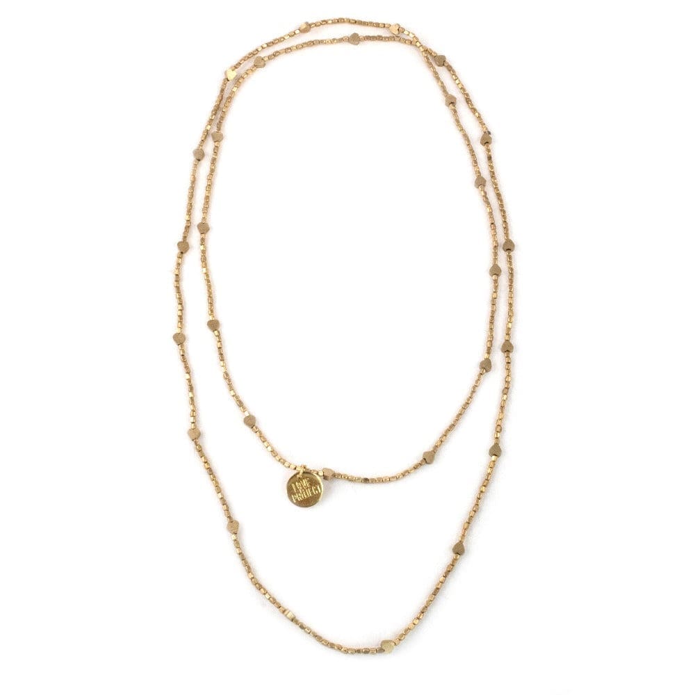 Gia Golden Heart Necklace - The Collective Park City
