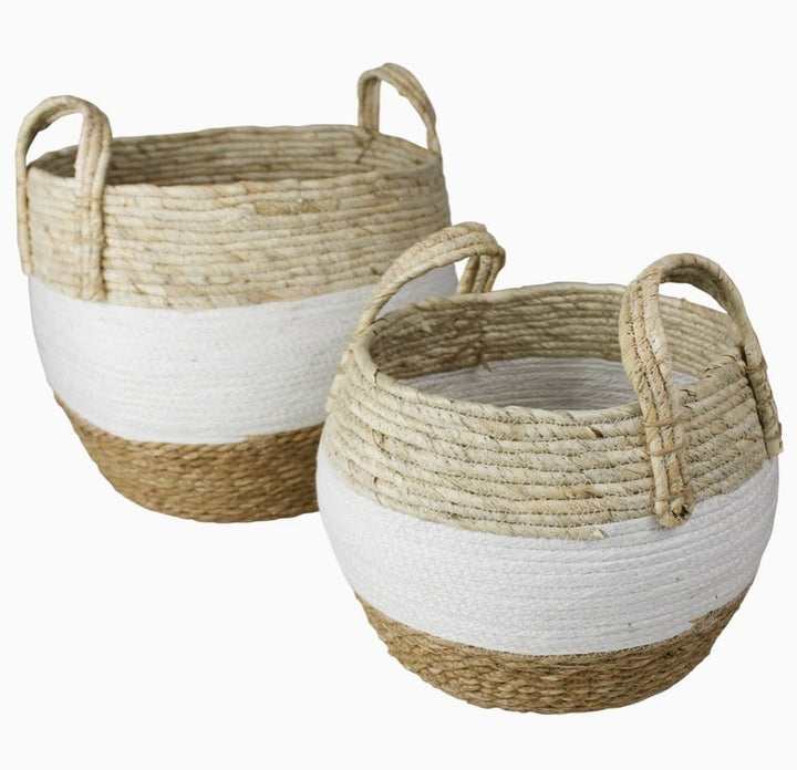 Gideon Grass &amp; Cotton Baskets - LG - The Collective Park City