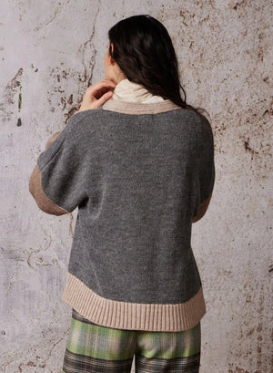 Gilko Colorblock Cardigan Sweater - The Collective Park City