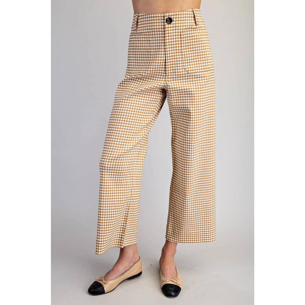 Gingham Stretch Trouser Pant - The Collective Park City
