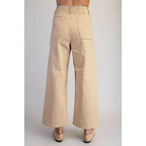Gingham Stretch Trouser Pant - The Collective Park City