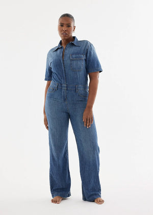 Girlfriend Denim Jumpsuit - The Collective Park City