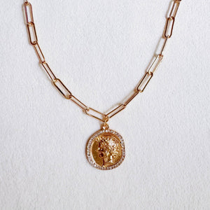 Glam Edge Coin Link Chain Necklace - The Collective Park City