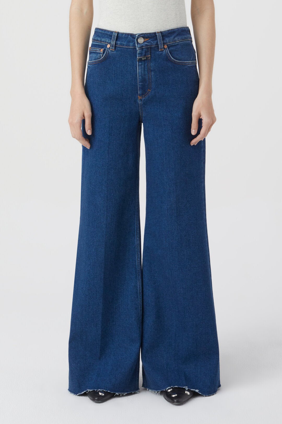 Glow - up High Waisted Flare Jean - Dark Blue - The Collective Park City