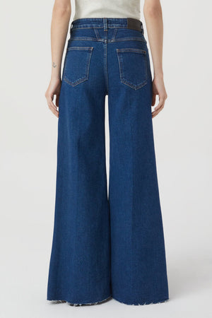 Glow - up High Waisted Flare Jean - Dark Blue - The Collective Park City