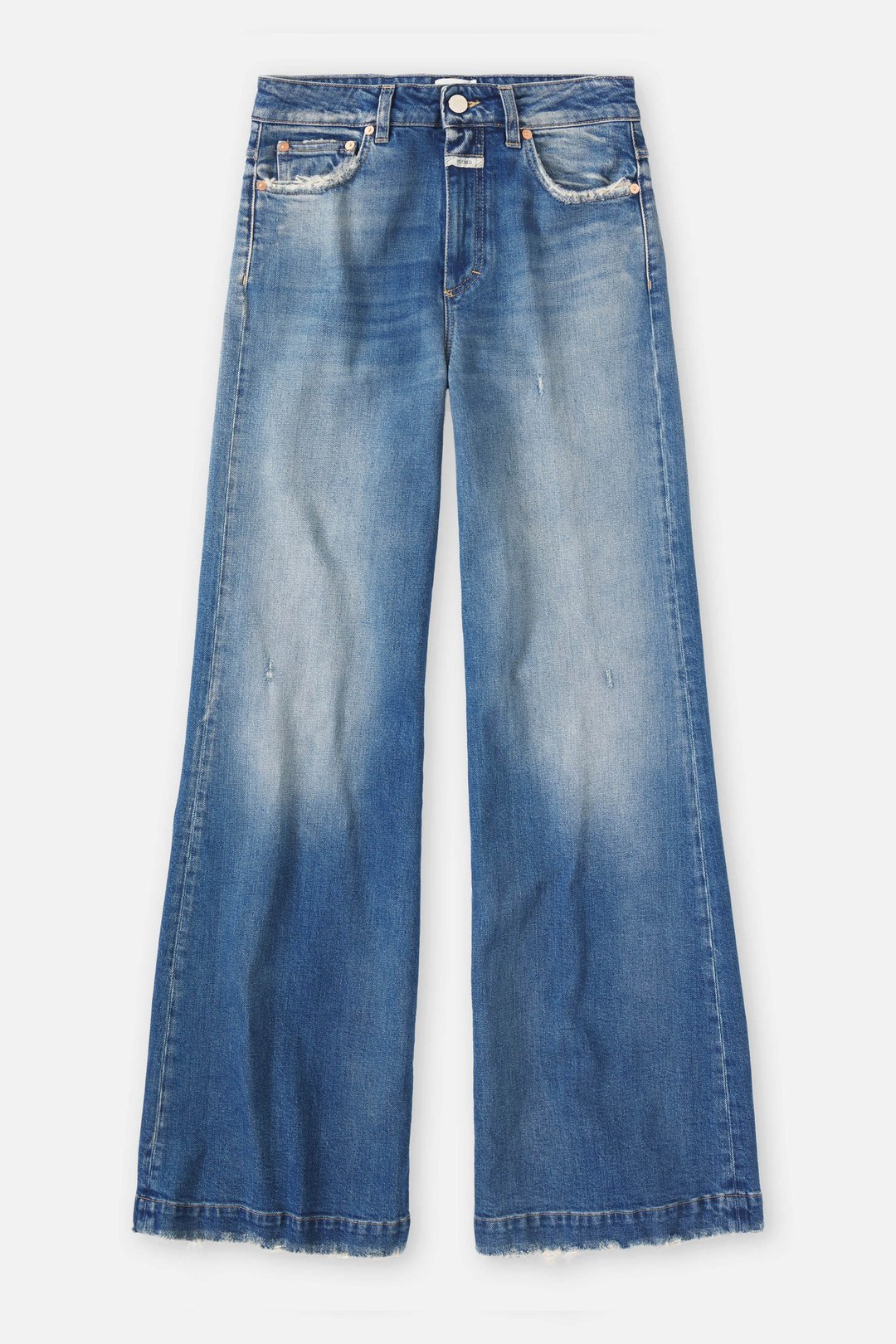 Glow - Up Wide Leg Distressed Jean - The Collective Park City