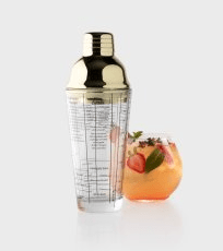 Gold & Glass Cocktail Shaker with Recipes - The Collective Park City