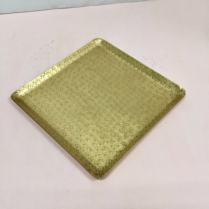 Gold Hammered Square Tray - The Collective Park City