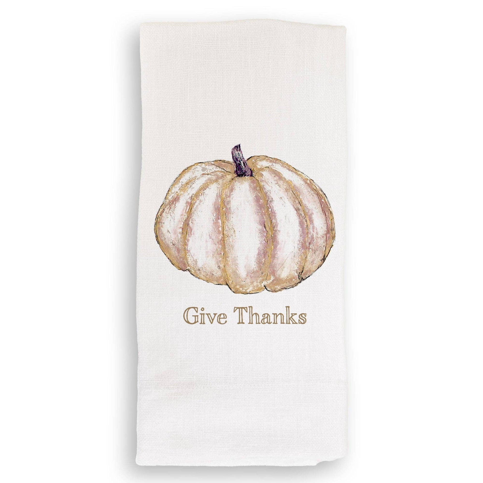 Gold Pumpkin: White Guest Towel / No, Keep Words / - The Collective Park City