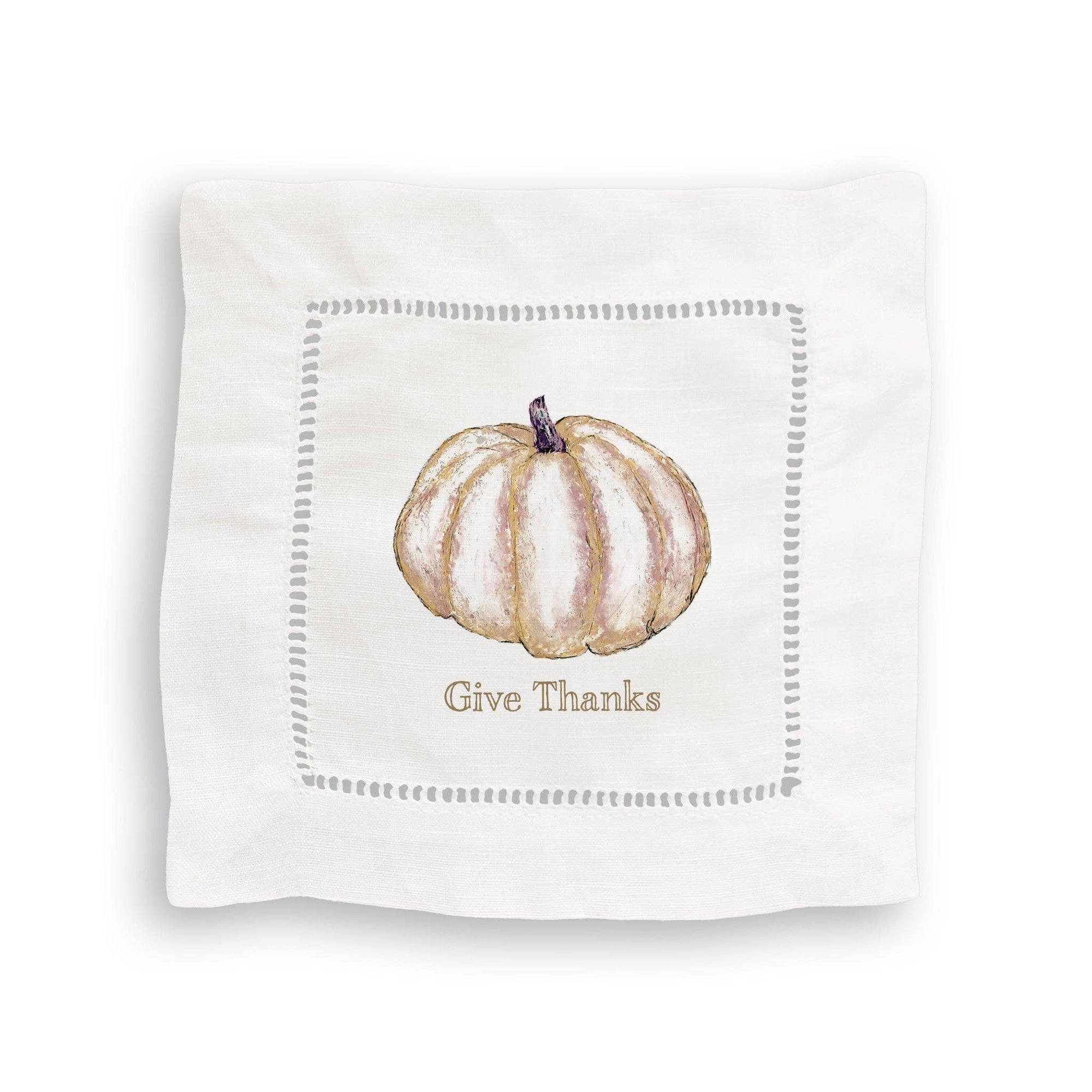 Gold Pumpkin: White Guest Towel / No, Keep Words / - The Collective Park City