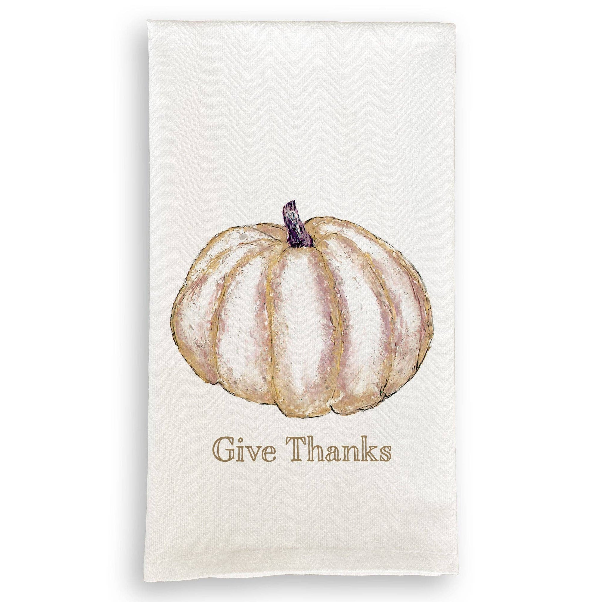 Gold Pumpkin: White Guest Towel / No, Keep Words / - The Collective Park City