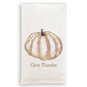 Gold Pumpkin: White Guest Towel / No, Keep Words / - The Collective Park City