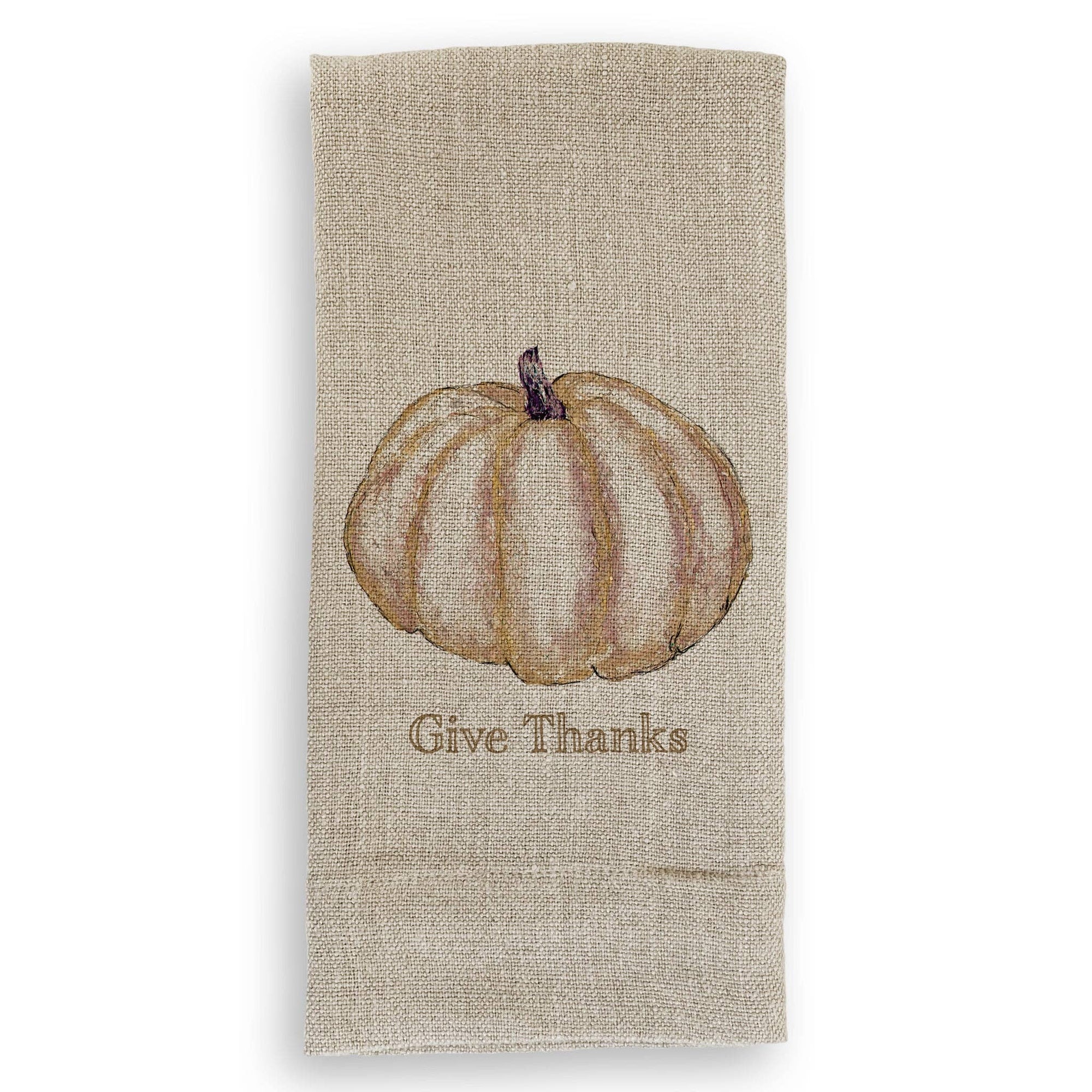 Gold Pumpkin: White Guest Towel / No, Keep Words / - The Collective Park City