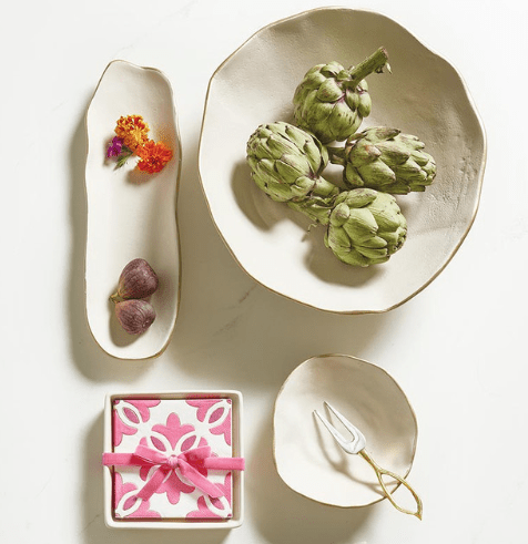 Gold Rim Aluminum Tray - The Collective Park City