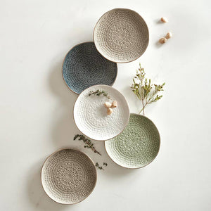 Gold Rim Stamped Appetizer Plate - The Collective Park City