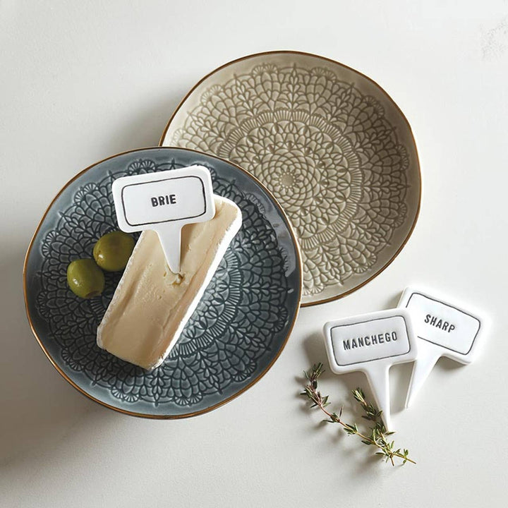 Gold Rim Stamped Appetizer Plate - The Collective Park City