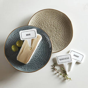 Gold Rim Stamped Appetizer Plate - The Collective Park City