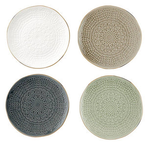 Gold Rim Stamped Appetizer Plate - The Collective Park City