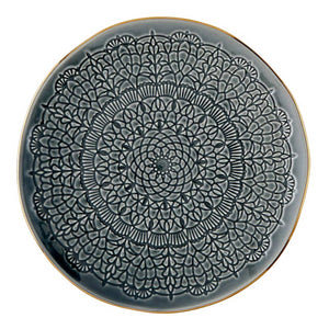 Gold Rim Stamped Appetizer Plate - The Collective Park City