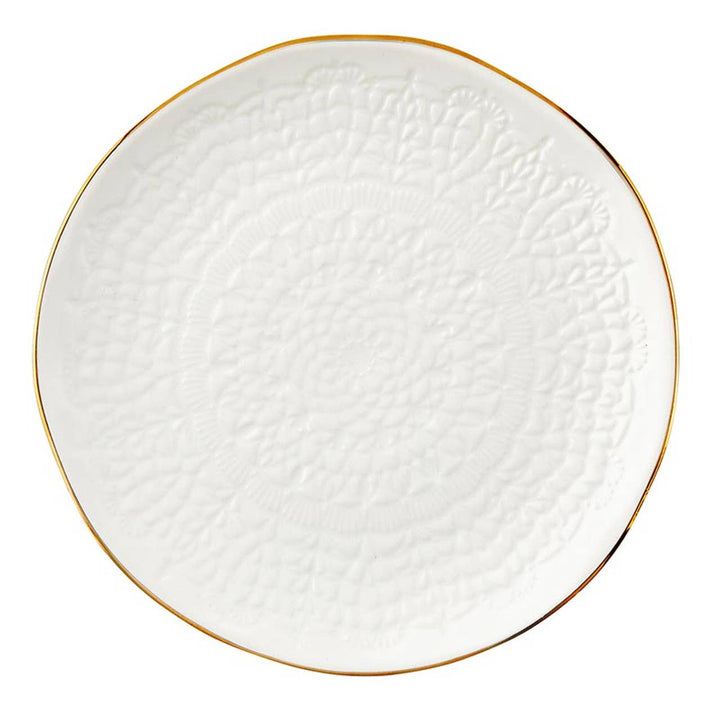 Gold Rim Stamped Appetizer Plate - The Collective Park City