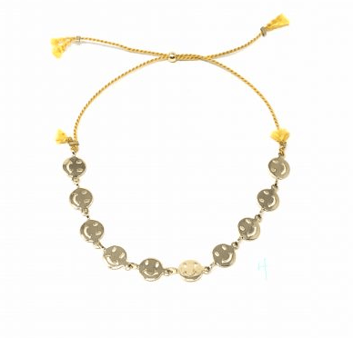 Gold Smiley Bracelet - The Collective Park City