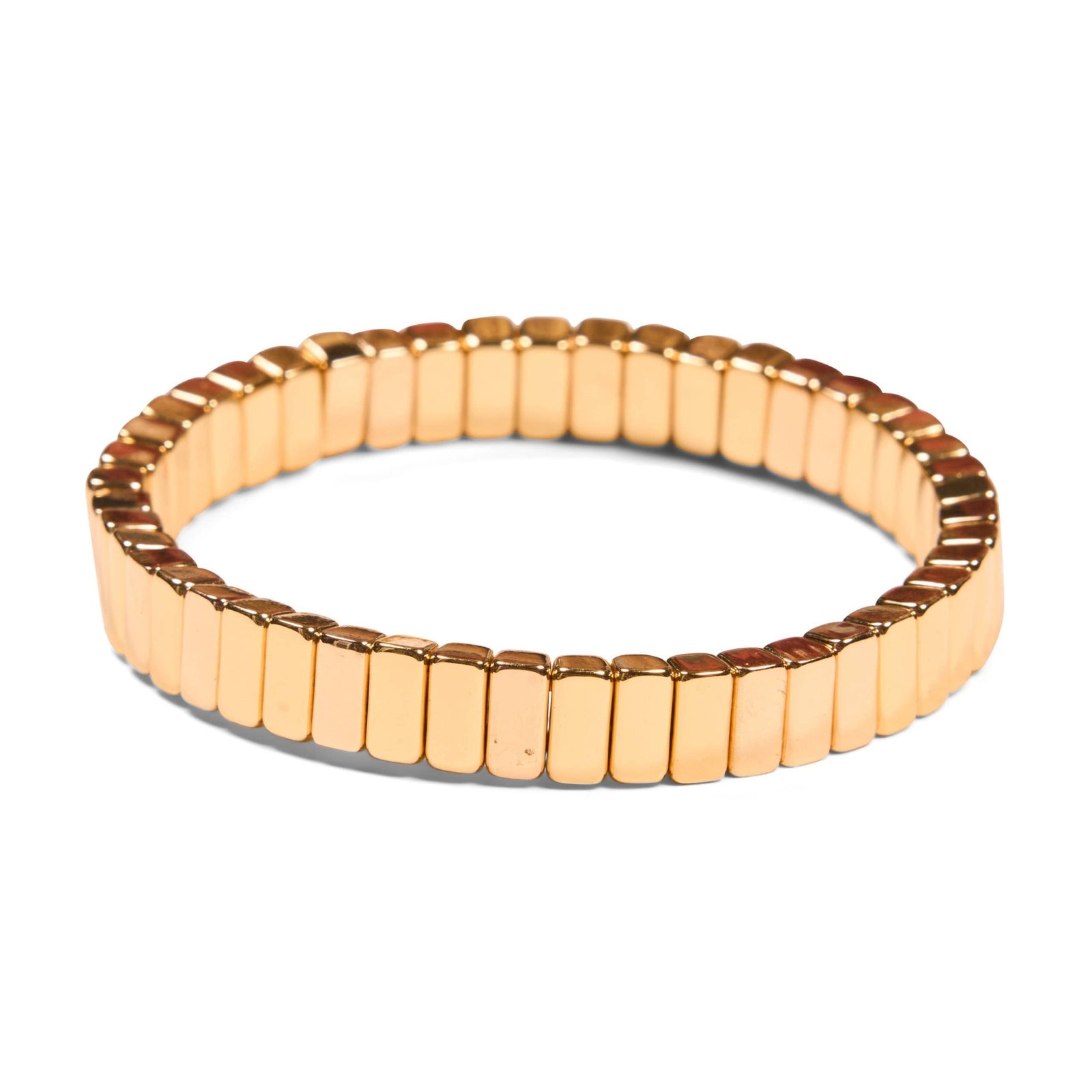 Gold Tall Tile Bracelet - The Collective Park City