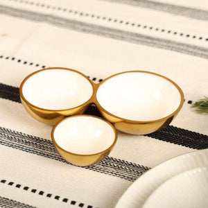 Gold White Cluster Bowls - The Collective Park City